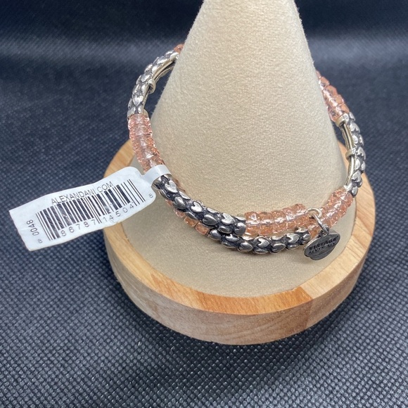 💞ALEX AND ANI💞Heart & Pink Beaded Wrap in Rafaelian Silver - Picture 6 of 6